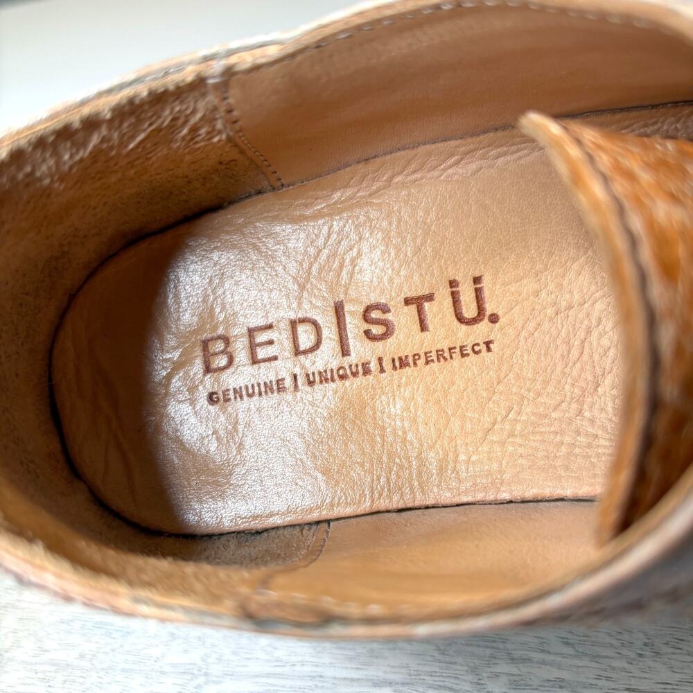 Bed Stu Lita II Oxford Tan Rustic Multi Leather Wingtip Brogues Women’s Size 7 - Picture 9 of 11